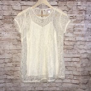 MOTHERHOOD MATERNITY LACE TOP SIZE SMALL